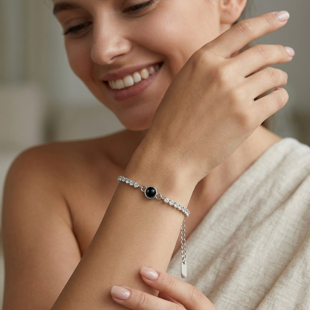 Personalized Crystal Photo Projection Bracelet