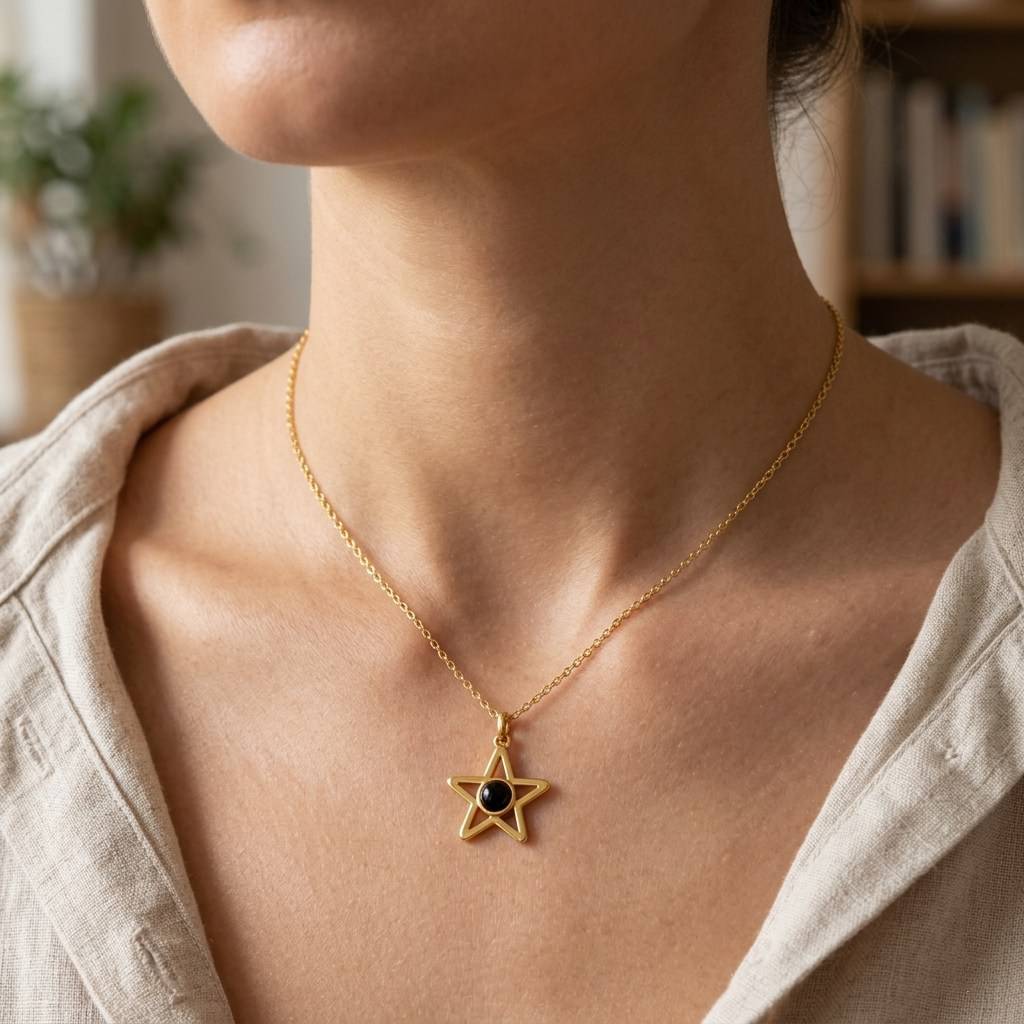 Personalized Star Pendant Photo Projection Necklace